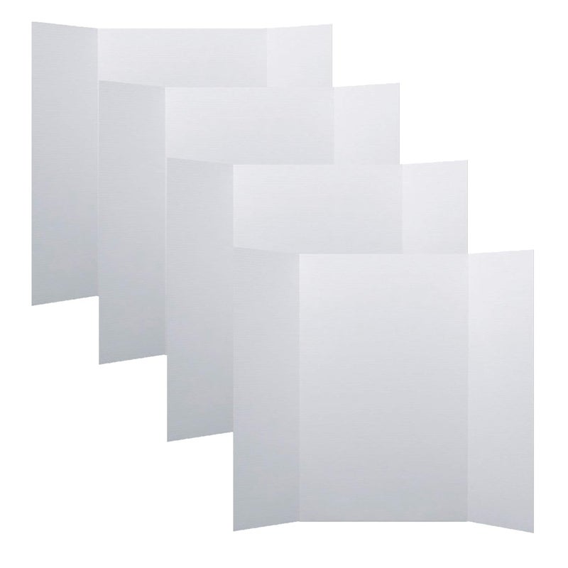 Flipside Products لوحات مشروع 36” × 48” للعروض التقديمية، والمعارض العلمية، ومشاريع المدارس، وعروض الفعاليات، ولوحات الصور القابلة للطي، مصنوعة بفخر في الولايات المتحدة الأمريكية - بيضاء - عبوة 4 - Image 5